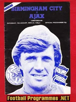 Birmingham City v Ajax 1978 - Holland Dutch Team