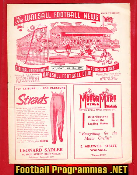 Walsall v Leyton Orient 1955