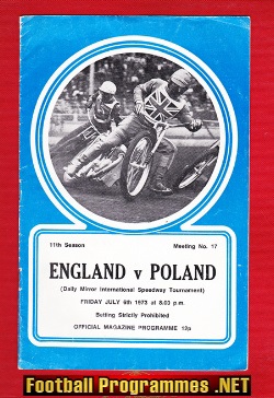 England Speedway v Poland 1973 – at Hackney