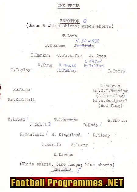Edmonton v Enfield 1962 - London Senior Cup