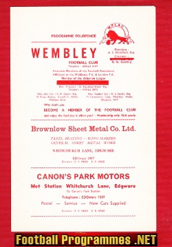 Wembley v Enfield 1967 – FA Amateur Cup