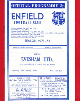 Enfield v Evesham United 1972