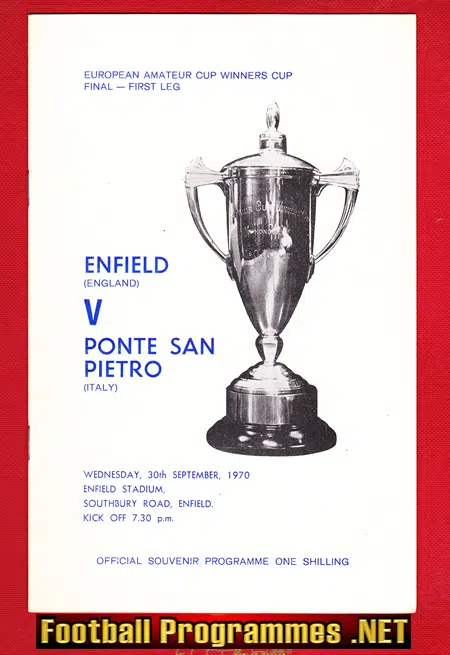 Enfield v Ponte San Pietro 1970 – European Amateur Cup Final