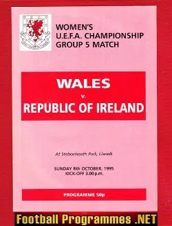 Wales Ladies v Ireland 1995 - Womens Football Stebonheath