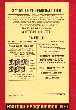 Sutton United v Enfield 1964 - Isthmian League