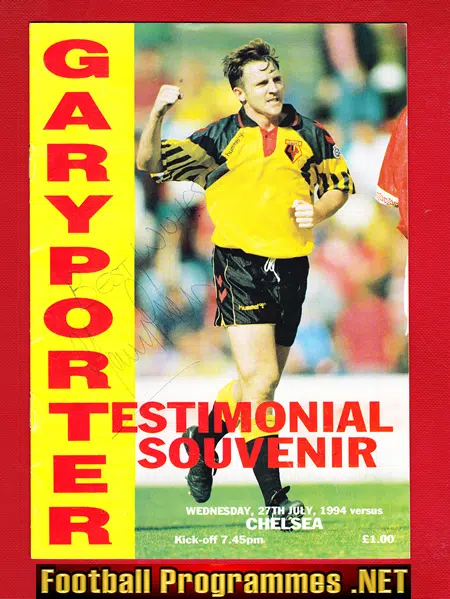 Gary Porter Testimonial Benefit Match Watford 1994 – SIGNED