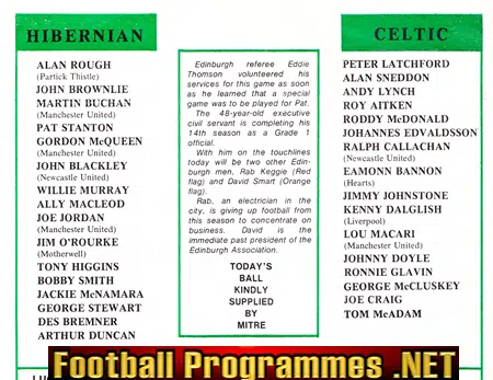 Pat Stanton Testimonial Benefit Game Hibernian Hibs 1978 Signed