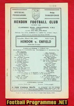 Hendon v Enfield 1961