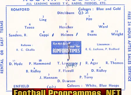 Romford v Enfield 1960 - FA Cup