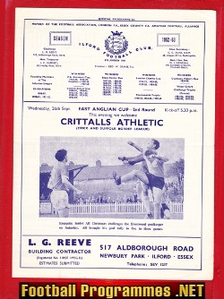 Ilford v Crittall Athletic 1962 – East Anglian Cup