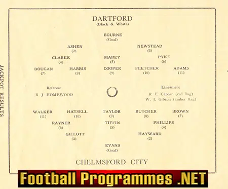 Dartford v Chelmsford City 1960