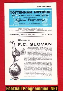 Tottenham Hotspur v Slovan 1963