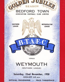 Bedford Town v Weymouth 1958 – Southern League