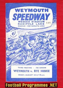 Weymouth Speedway v Rye House 1962 – Rained Off