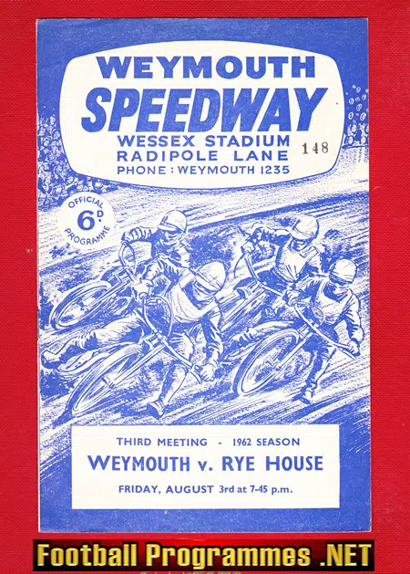 Weymouth Speedway v Rye House 1962 – Rained Off