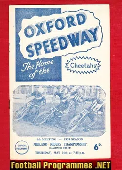 Oxford Speedway Midland Riders Championship 1959