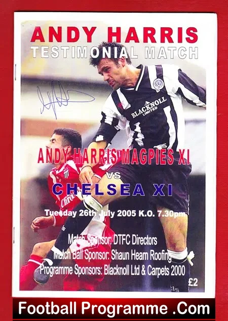 Andy Harris Testimonial Benefit Match Newcastle United 05 SIGNED