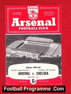 Arsenal v Chelsea 1961