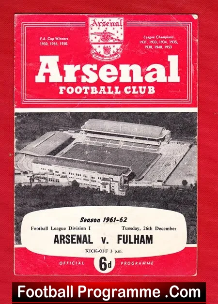 Arsenal v Fulham 1961