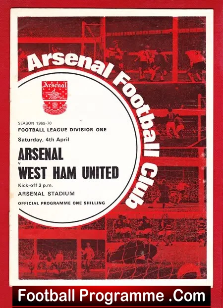 Arsenal v West Ham United 1970