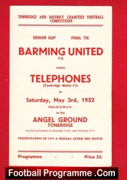Barming United v Telephones 1952 – Senior Cup Final