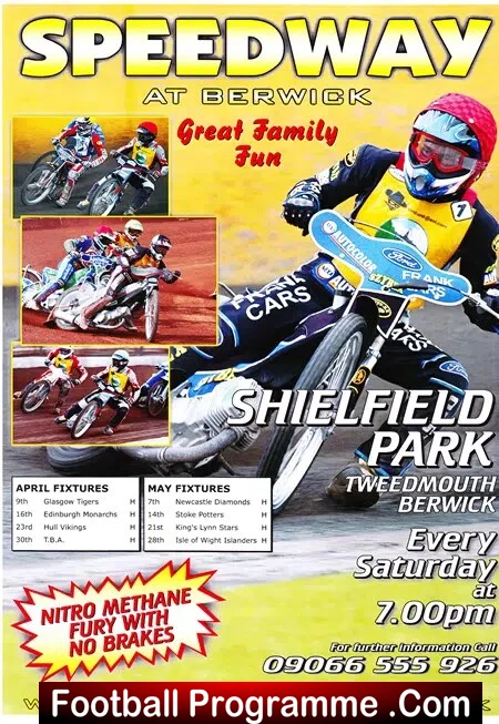 Berwick Bandits Speedway Advertising Poster 1980s