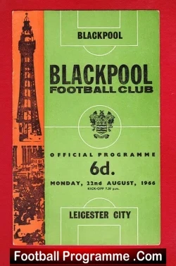 Blackpool v Leicester City 1966 - football programme
