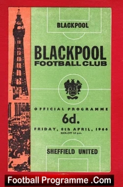Blackpool v Sheffield United 1966 - football programme