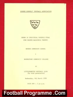 Bourne Community School v Boundstone College 1989 – Sussex