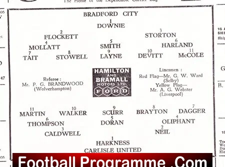Bradford City v Carlisle United 1962