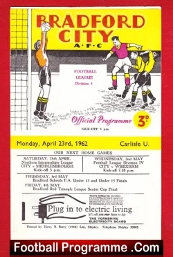 Bradford City v Carlisle United 1962