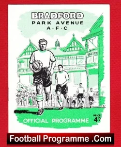 Bradford Park Avenue v York City 1960 - football programme