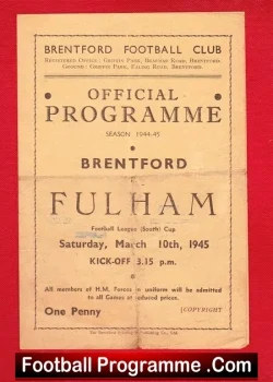 Brentford v Fulham 1945 – War Time