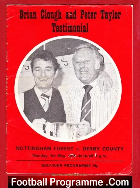 Brian Clough Taylor Testimonial Benefit Match Notts Forest 1978