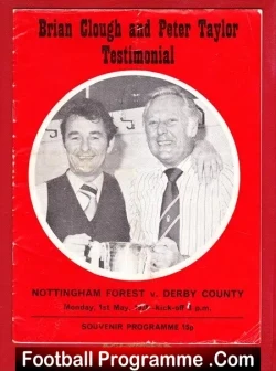 Brian Clough Taylor Testimonial Benefit Match Notts Forest 1978