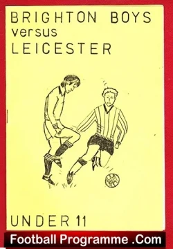 Brighton Boys v Leicester Boys - Under 11's Match 1980s? - football programme