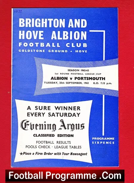 Brighton Hove Albion v Portsmouth 1962