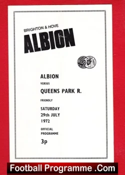 Brighton Hove Albion v QPR 1972 – Friendly Match