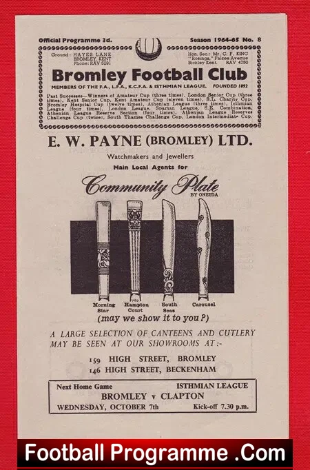 Bromley v Enfield 1964