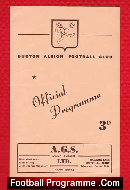 Burton Albion v Kettering Town 1960
