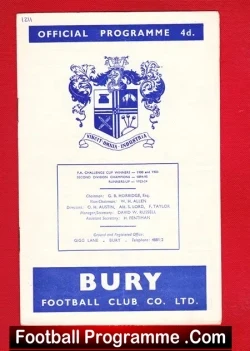 Bury v Chesterfield 1960