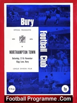 Bury v Northampton Town 1971