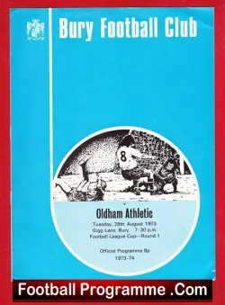 Bury v Oldham Athletic 1973