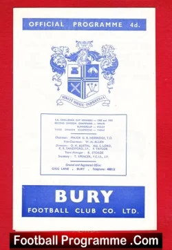 Bury v Portsmouth 1963