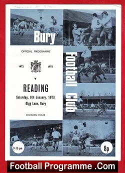 Bury v Reading 1973 – Cancelled