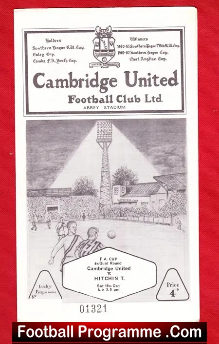 Cambridge United v Hitchin Town 1963 – FA Cup