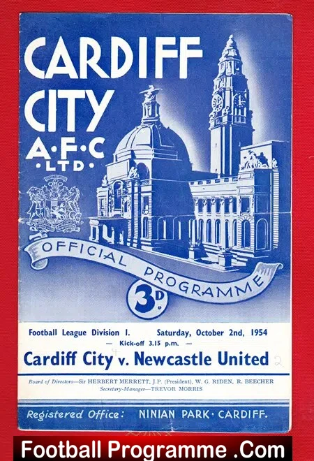 Cardiff City v Newcastle United 1954