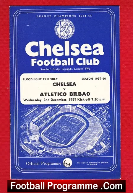 Chelsea v Atletico Bilbao 1959 – Friendly Game