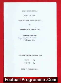 Chichester High School v Varndean College 1989 – Littlehampton T