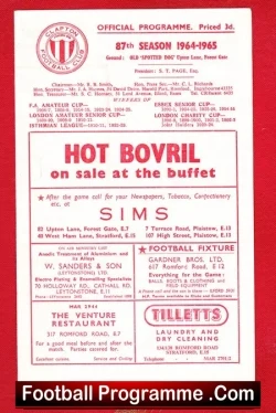 Clapton v Enfield 1964 – Isthmian League